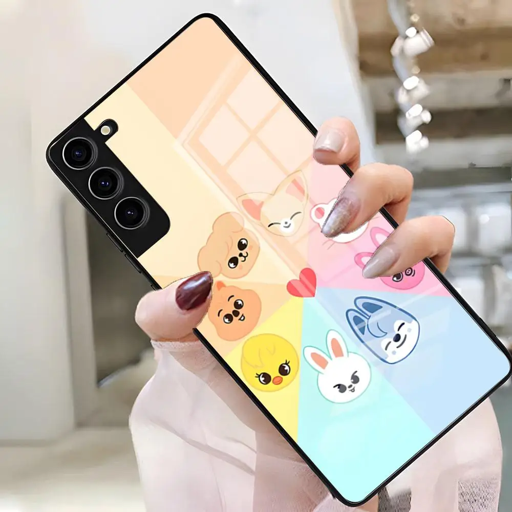 Kpop S-Stray-Kids Shockproof Glass Phone Case Cover