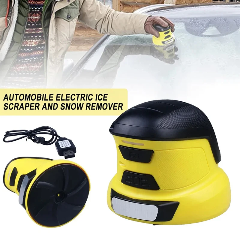 Car Electric Ice Snow Scraper Heated Removal USB Rechargeable Ice Scraper Auto Winter Window Windshield Glass Defrost Clean Tool