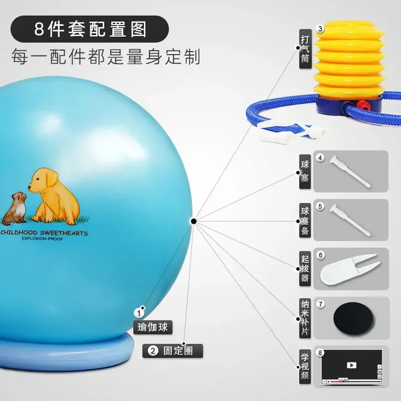 65cm Yoga Ball Thickened Explosion-proof Core Training Yoga Supplies