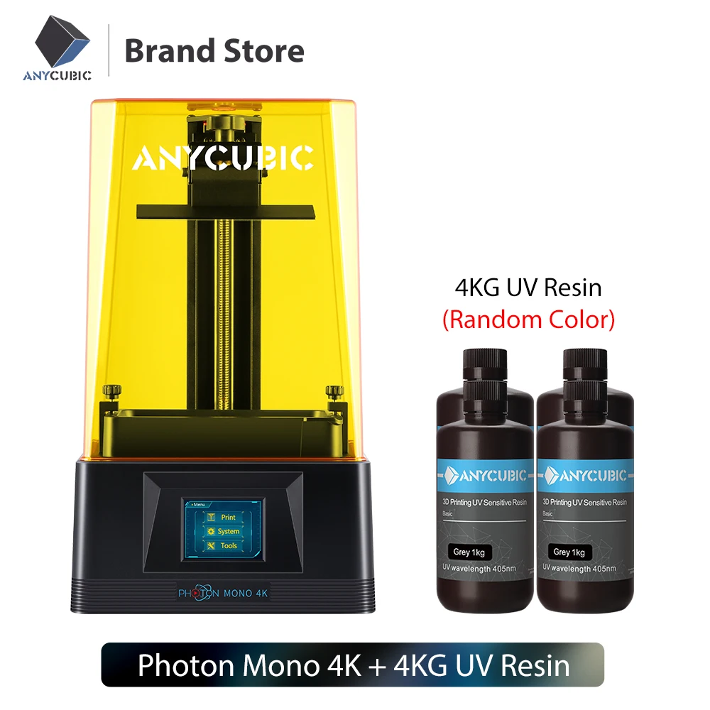 ANYCUBIC Photon Mono 4K New Upgrade High-Speed SLA LCD UV Resin 3D Printer Equiped With 6.23" 4K Monochrome Screen, 132*80*165mm 3 d printer 3D Printers