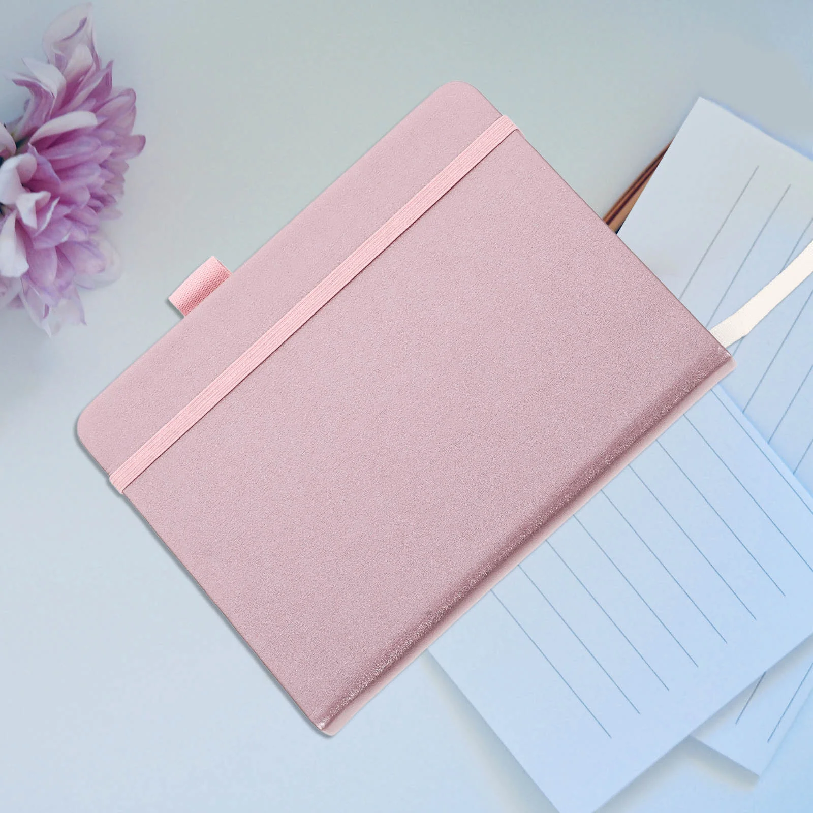 Password Book Address Phone Imitation Index Page with Pen Insert Strap (sky Blue ) Telephone Small Mini Notebook