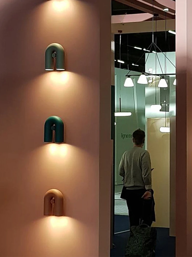 Description Picture 5 of itemU-shaped minimalist creative LED bedside reading light simple personality living room background wall water pipe wall light