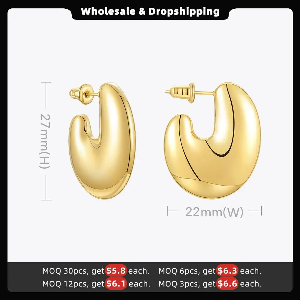 ENFASHION Irregular Stud Earring For Women Gold Color Earings 2021 Stainless Steel Holiday Fashion Jewelry Pendientes E201218