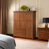 Shaker 3-Door Wardrobe, Solid Wood with a Walnut Finish  multifunctional furniture  home furniture 5