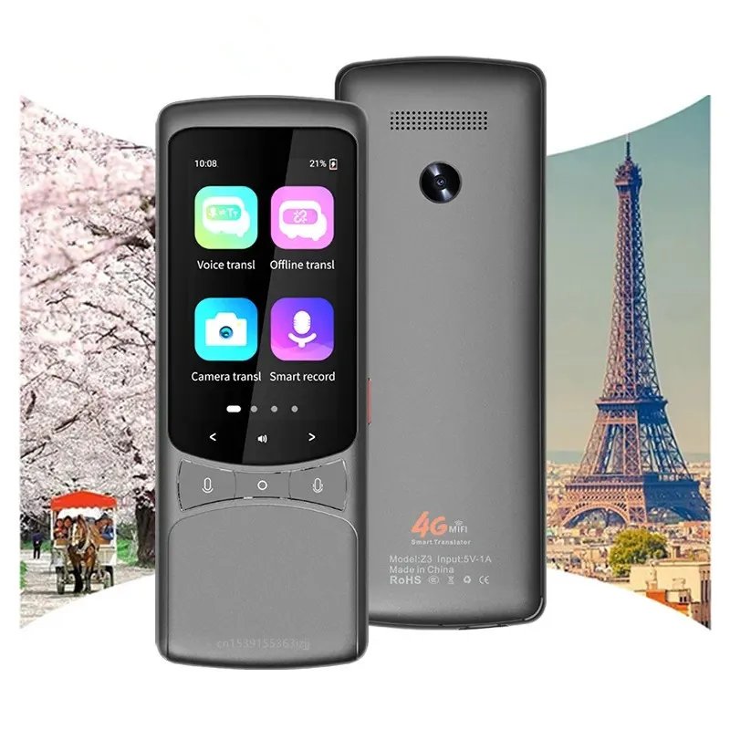 Z3 Intelligent 4G Voice Translator Support 134 Languages Photo Recording Translation WIFI Smart Translation Business Travel