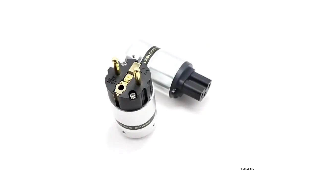 Accuphase 40th EU Schuko IEC Audio Power Cable Plug Audiophile Power Connector e