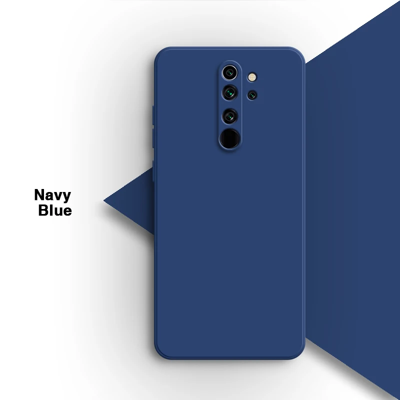 Enhanced Liquid Silicone Soft Candy Square Phone Case - Original Design with Internal Flocking Back Cover
