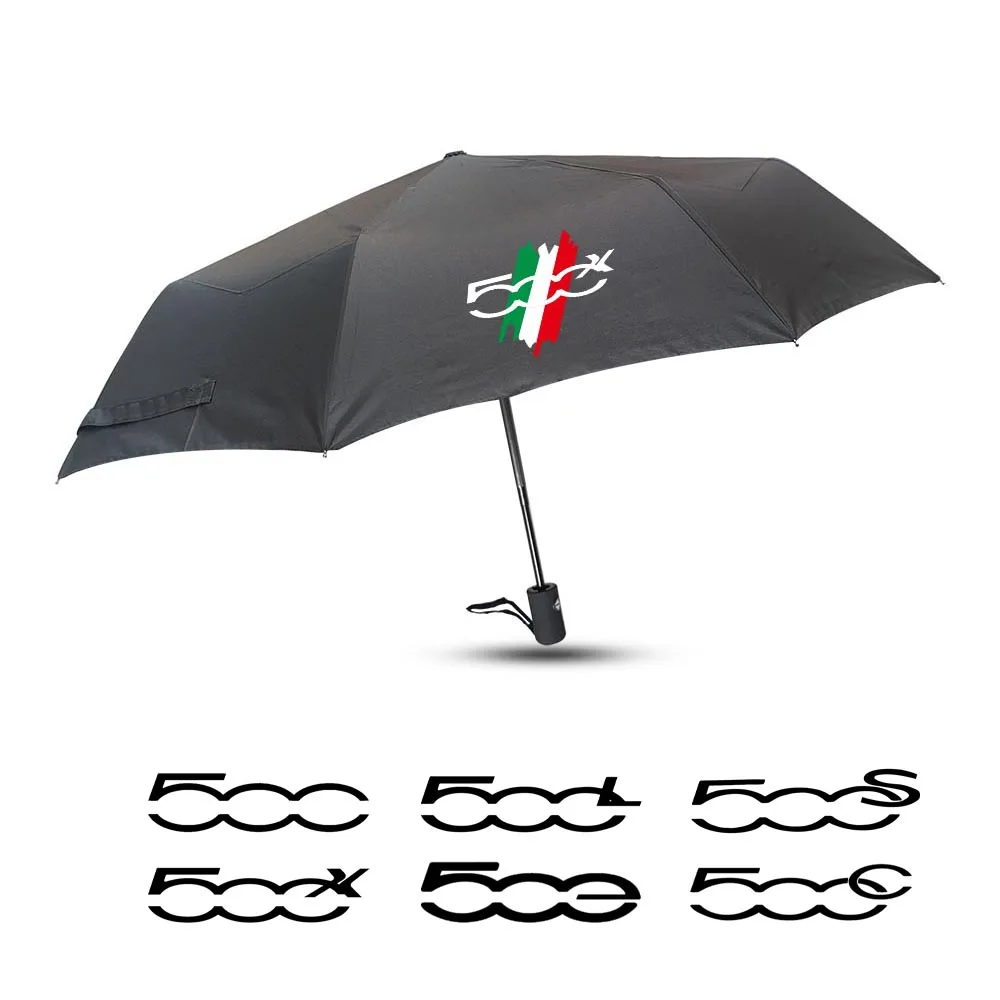 Fully Automatic Compact Folding Car Umbrella For Fiat 500 L 500 X C E 500L 500S 500X 500C 500E Accessories for umbrella sets,car logo umbrella