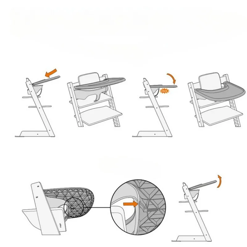 Baby Seat Tray For Stokke Tripp Trapp Highchair Used As A Snack