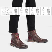 Men Fashion Boots New Arrival Britsh Vintage Leather Boots Shoes Men Autumn Winter Design Men's Ankle Boots Plus Size - Image 3