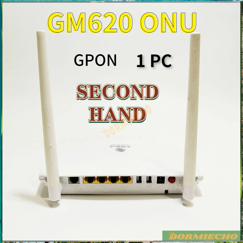 

High Quality 1pc Secondhand Gm620 ONU 1GE+3FE Wlan ONT GPON 2.4G&5G Wifi On Optical Network Terminal Ac Model Gpon No/With Power