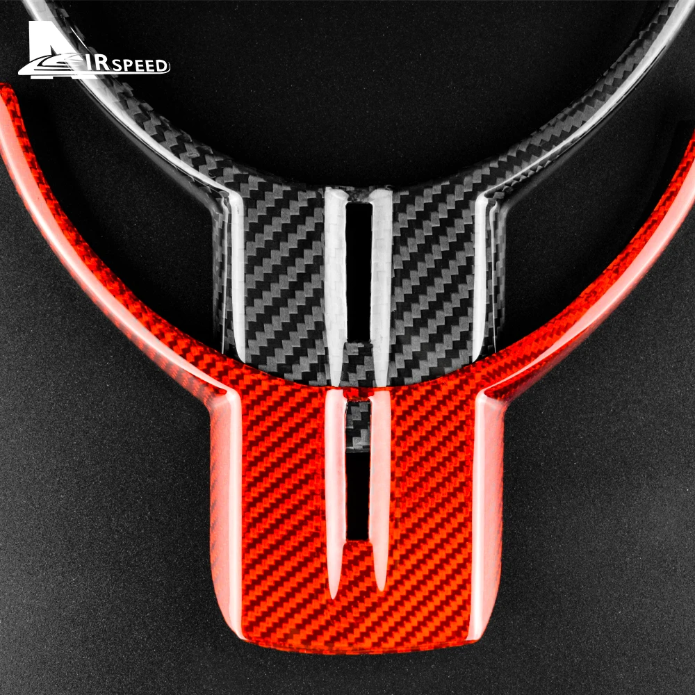 Real Carbon Fiber Cover For Subaru BRZ Toyota 86 2012 2013 2014 2015 2016 Interior Trim Car Steering Wheel Cover Sticker