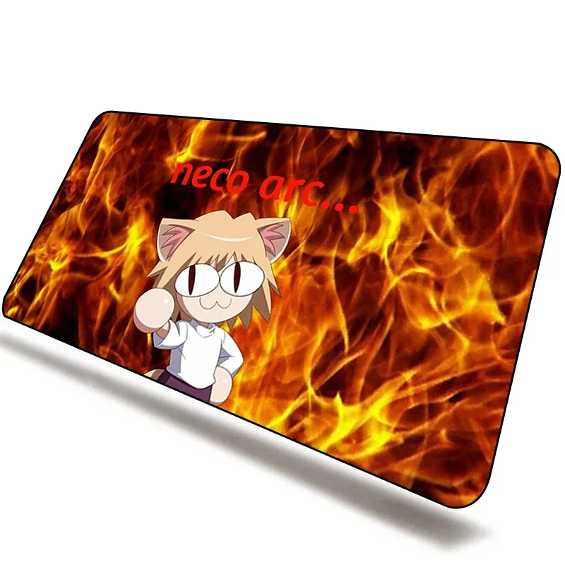 고무 키보드 Neco-Arc 게이밍 마우스 패드 Ped Anime 확장 Pc 게이머 데스크 대형 카펫 액세서리 Mousepad Mats Cabinet Mat