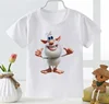 Cartoon Funny  Baby Clothes Pattern T-shirt Boys And Girls Soft White T Shirt Toddler Summer Fashion New Style Top Kids T Shirt 1