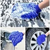 Double-sided Car Care Cleaning Gloves Cleaning Cloth Towel Mitt Car Accessories Microfiber Washable Car Washing Gloves washing 2
