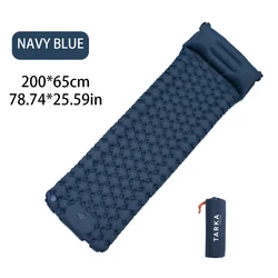 TARKA Inflatable Outdoor Camping Mattress - Self-Inflating, Spliceable Sleeping Pad (Navy)