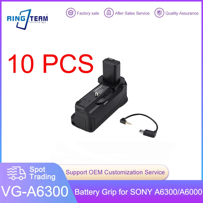 

10PCS VG-A6300 Vertical Battery For Sony Alpha A6300 6300 A6000 6000 Camera NP-FW50 Battery Handle Grip Holder