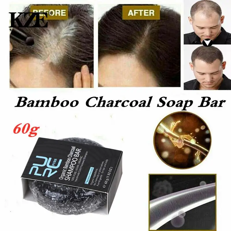

Shampoo Bar White Hair Darkening Shampoo Soap Bamboo Charcoal Cleaning Anti Dandruff Foaming Hair Treatment Solid Shampoos
