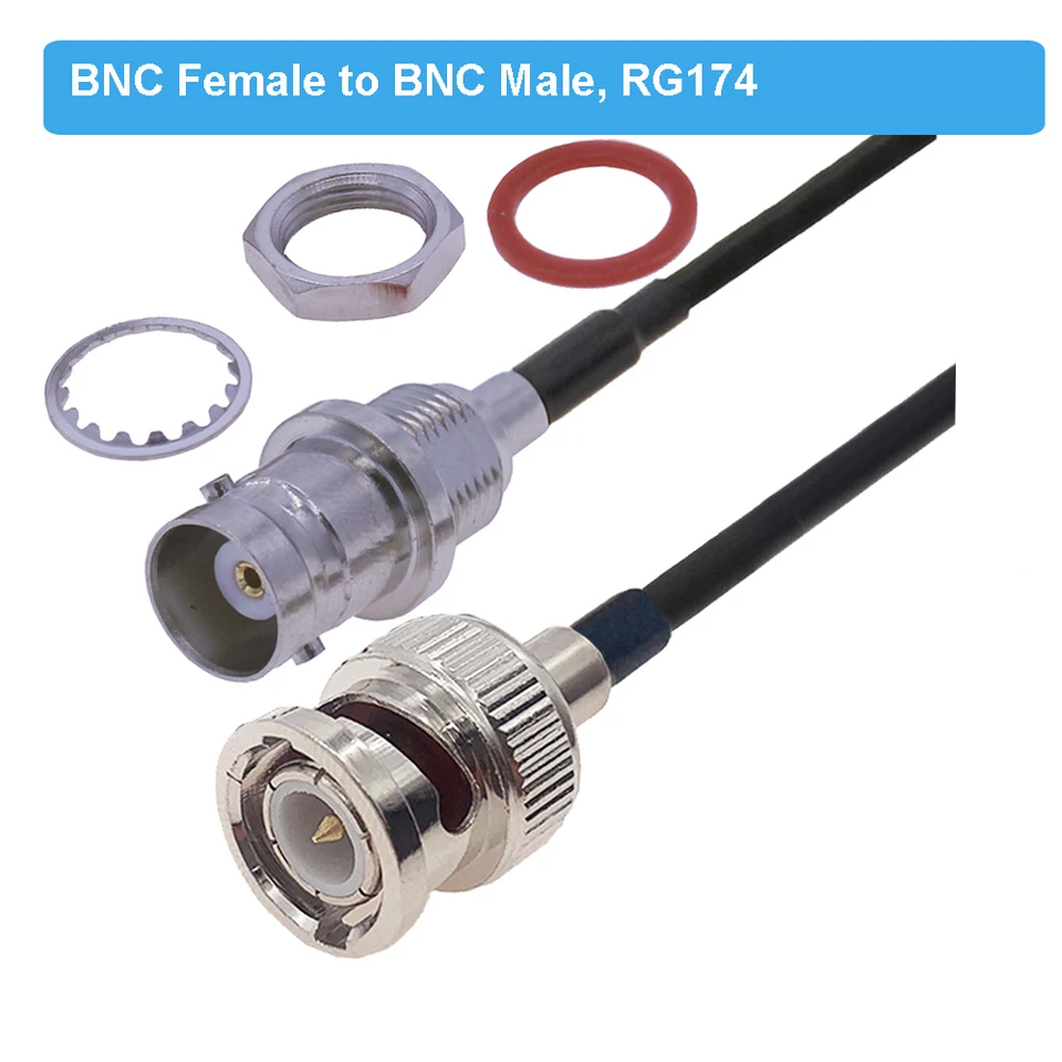 Adattatori BNC Maschio Maschio 5 Cavetti Jumper BNC Maschio-maschio RG174 Da 20cm - Perfetti Per Radio, CCTV E Dispositivi Di Trasmissione Cavo Jumper BNC Maschio RG174 Per Collegamenti Audio Video - Foto 11