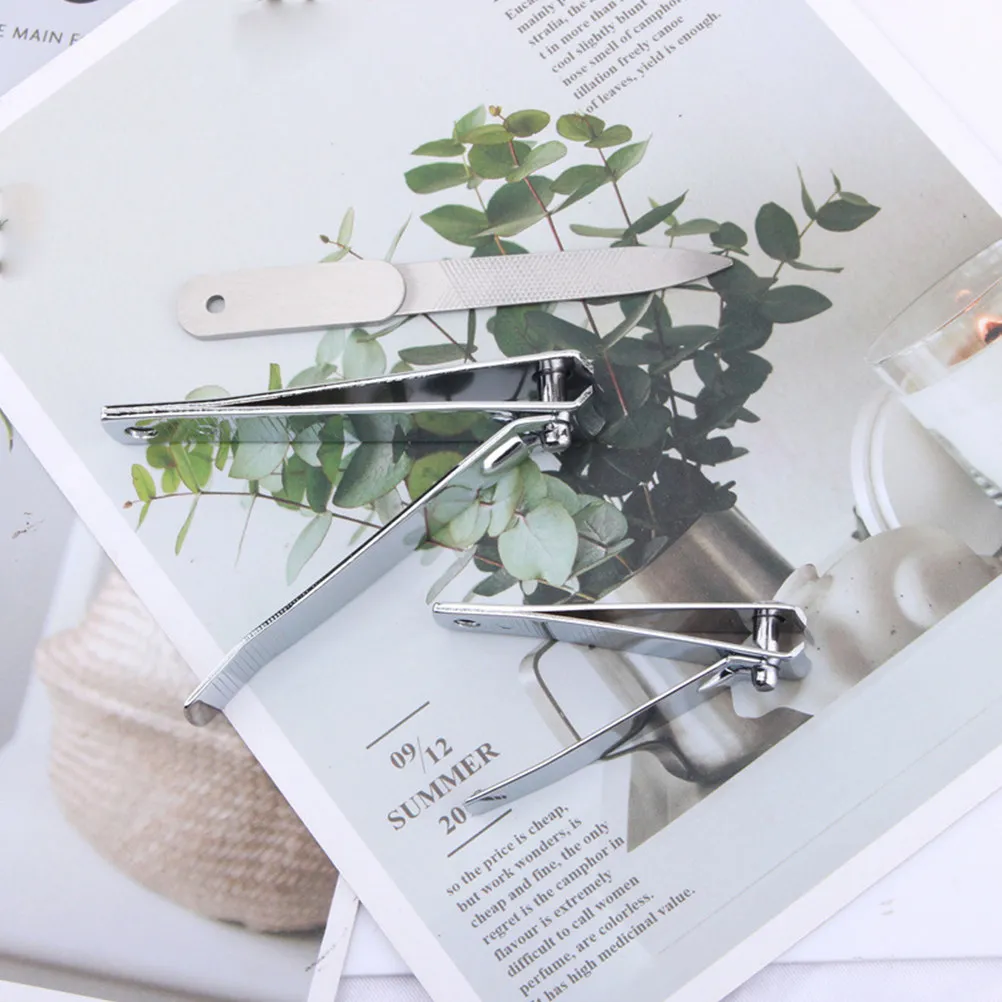 3종 스테인리스 스틸 손톱깎이 세트, 인체공학적 디자인, 빠르고 간편한 손톱 모..