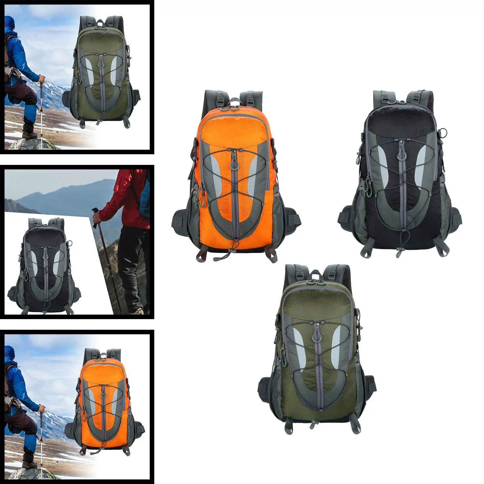 Hiking Backpack Portable for Men Large Capacity Lightweight Camping Rucksack for Running Mountaineering Hunting Cycling Survival
