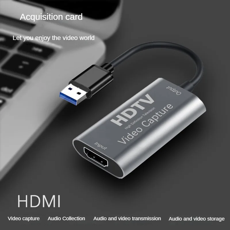 

High Definition Video Capture Card, HDMI to USB, 4K Game, Live Streaming, Conference, Video Recording, Output 1080P, 60Hz