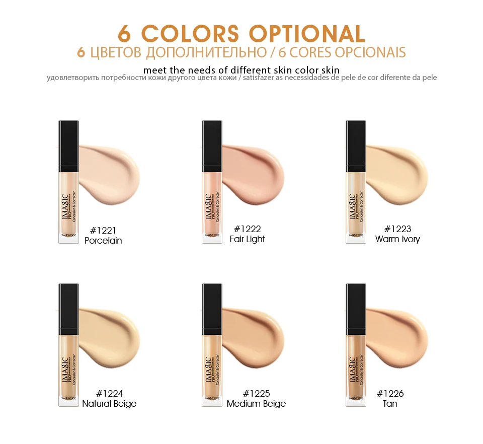 Concealer Foundation Cream 6 color Liquid For Facial Makeup