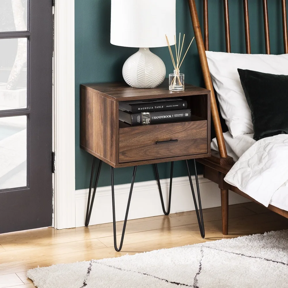 

Современная тумбочка для ног с Заколкой среднего века, прикроватные столики, прикроватный столик для дивана, гостиной, спальни