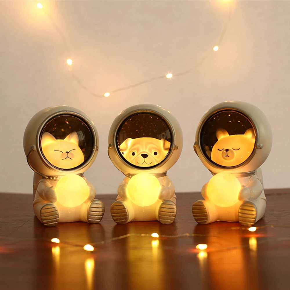 Criativo bonito galáxia guardião animal de estimação astronauta luz da  noite personalidade decoração do quarto luzes estrela luz crianças  brinquedos presente aniversário|Luzes noturnas| - AliExpress