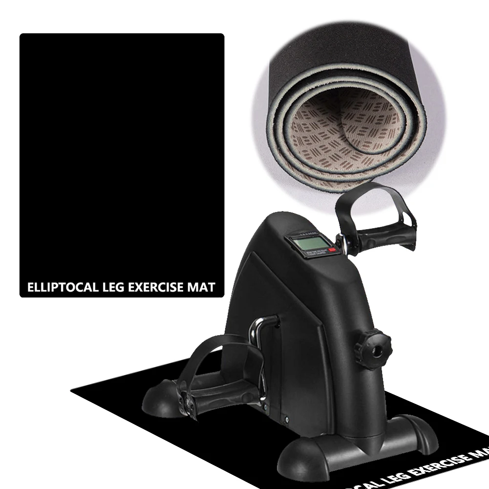 Ellipse Leg Exerciser Machine Mat Under Desk Elliptical Mat Protects The Floor Non-Slip Workout Mat for Exercise Equipment