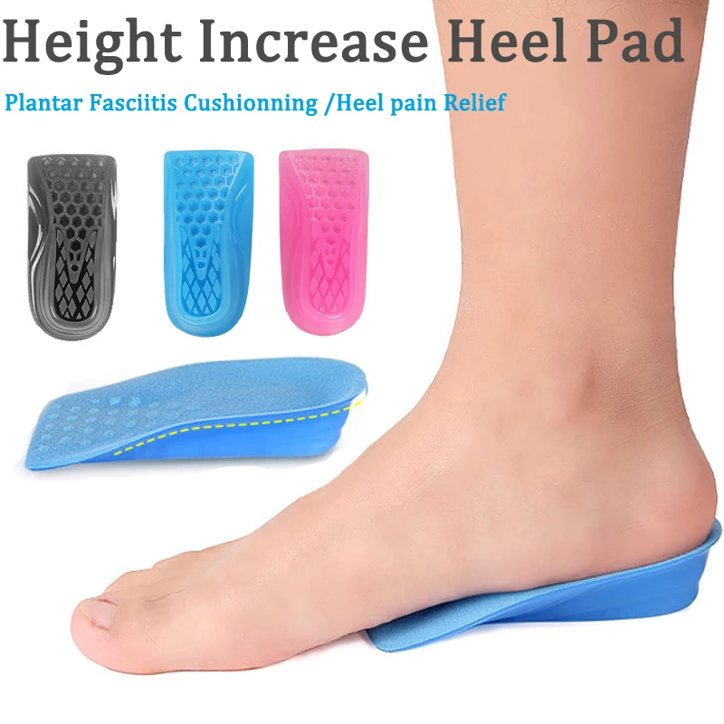 

Soft Height Increase Pad Achilles Pain Relief Heel Cushion Heighten Insoles Invisible Increase Plantar Fasciitis Cushionning Pad