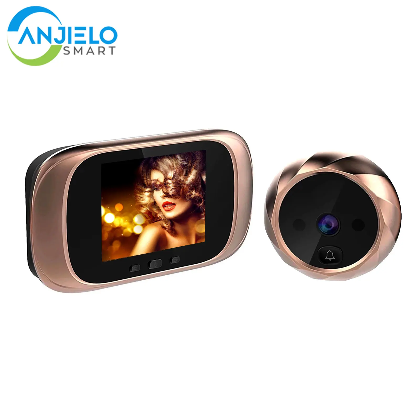 

Anjielosmart 2.8 Inch LCD Screen Peephole Viewer Video Intercom Long Standby Video Doorbell Home Security Camera Night Vision