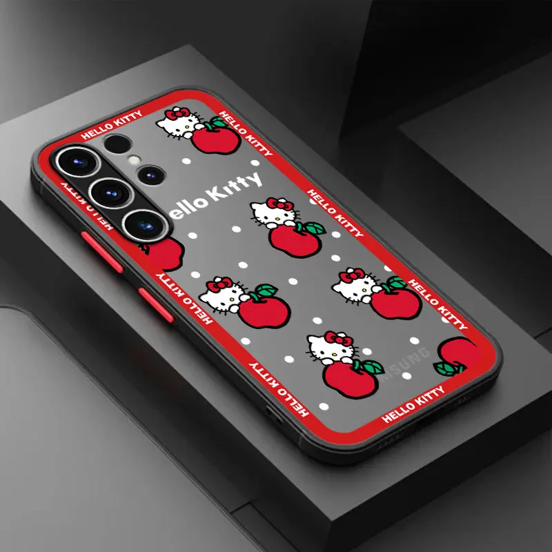 thumbnail image 1 of Funda a prueba de golpes para Samsung S23, S22, Ulrta, 5G, S21, FE, S20 Plus, S10e, borde suave, mate, PC, Kuromi, Hello Kitty, Cinnamoroll, 1 of 5