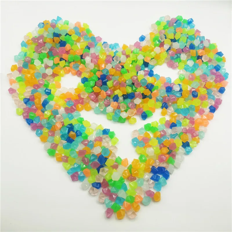 Outdoor Luminous Stones Glow In Dark Garden Pebbles Fish Tank Decoration Pebble Rocks Aquarium Mix Color 100/200pcs/Bag RR2185