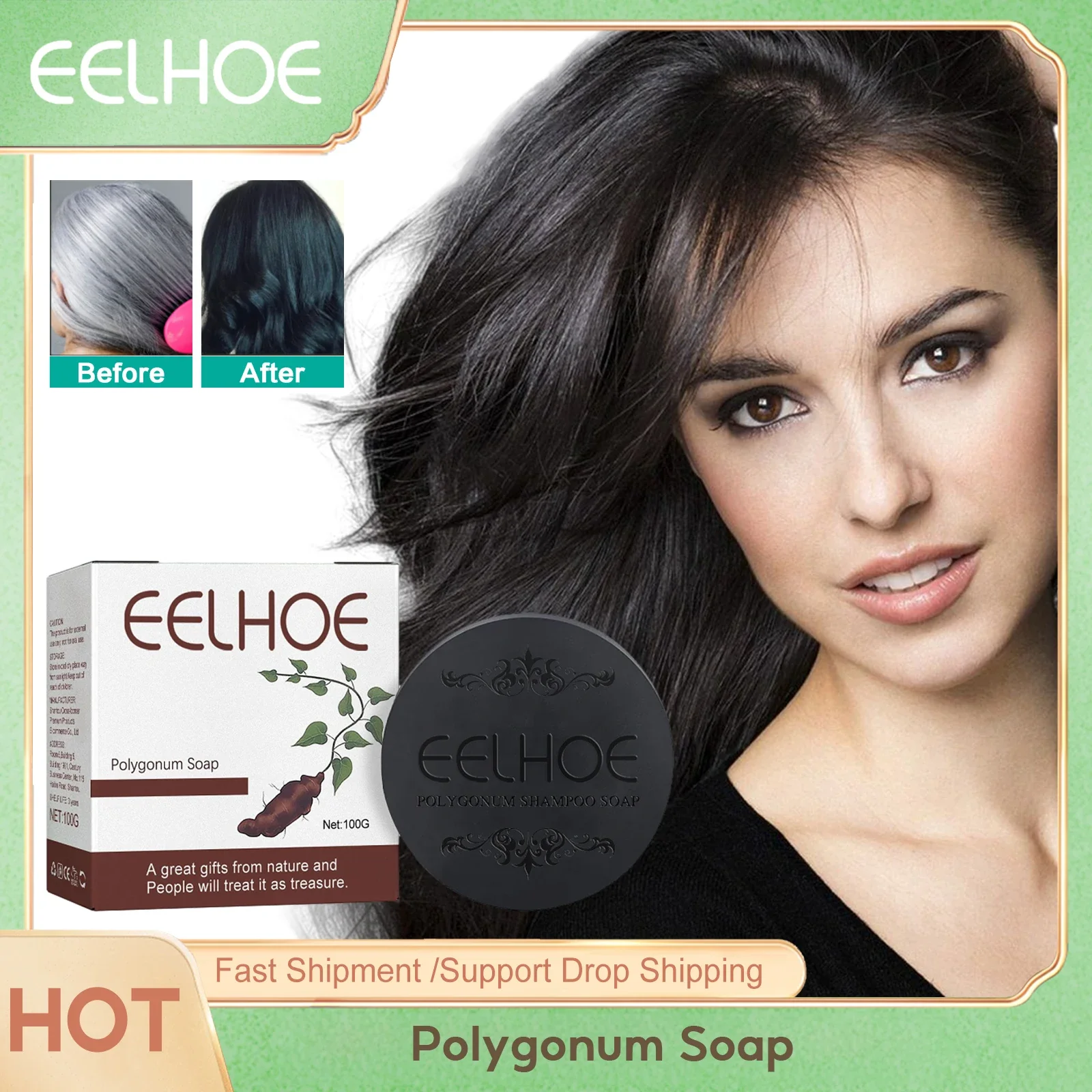 

Polygonum Soap Prevents Hair Loss Promotes Hair Growth Nourishing Volumizing Shampoo Soap Hair Care Hair Darkening Soap Bar 100g