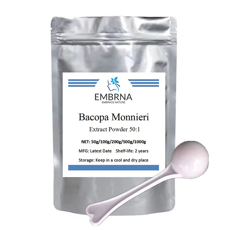 

EMBRNA Free Shipping 50g~1000g Bacopa Monniera Extract 50:1 Factory Outlet