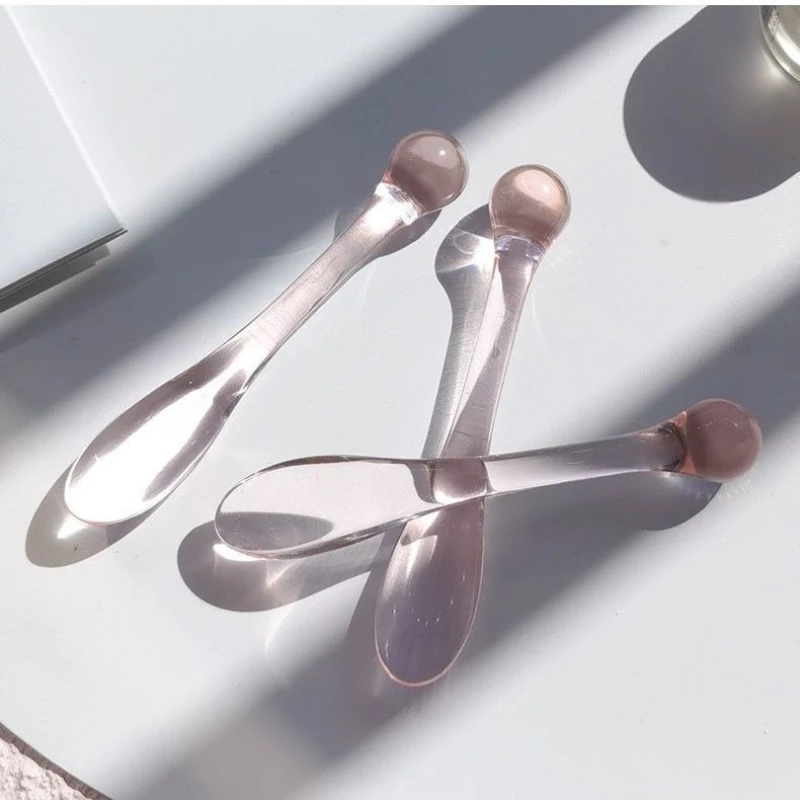 3 Piece Acrylic Cosmetic Spatulas with Mixing Spoon