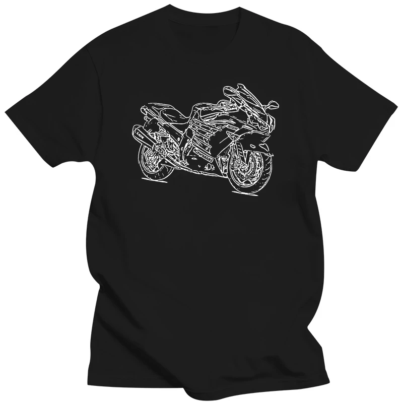 

O-Neck Hipster Tshirts Classic Motorcycle Fans ZZR Inspired Motorcycle Art Print T Shirt Men Causal Fashion Short Sleeve