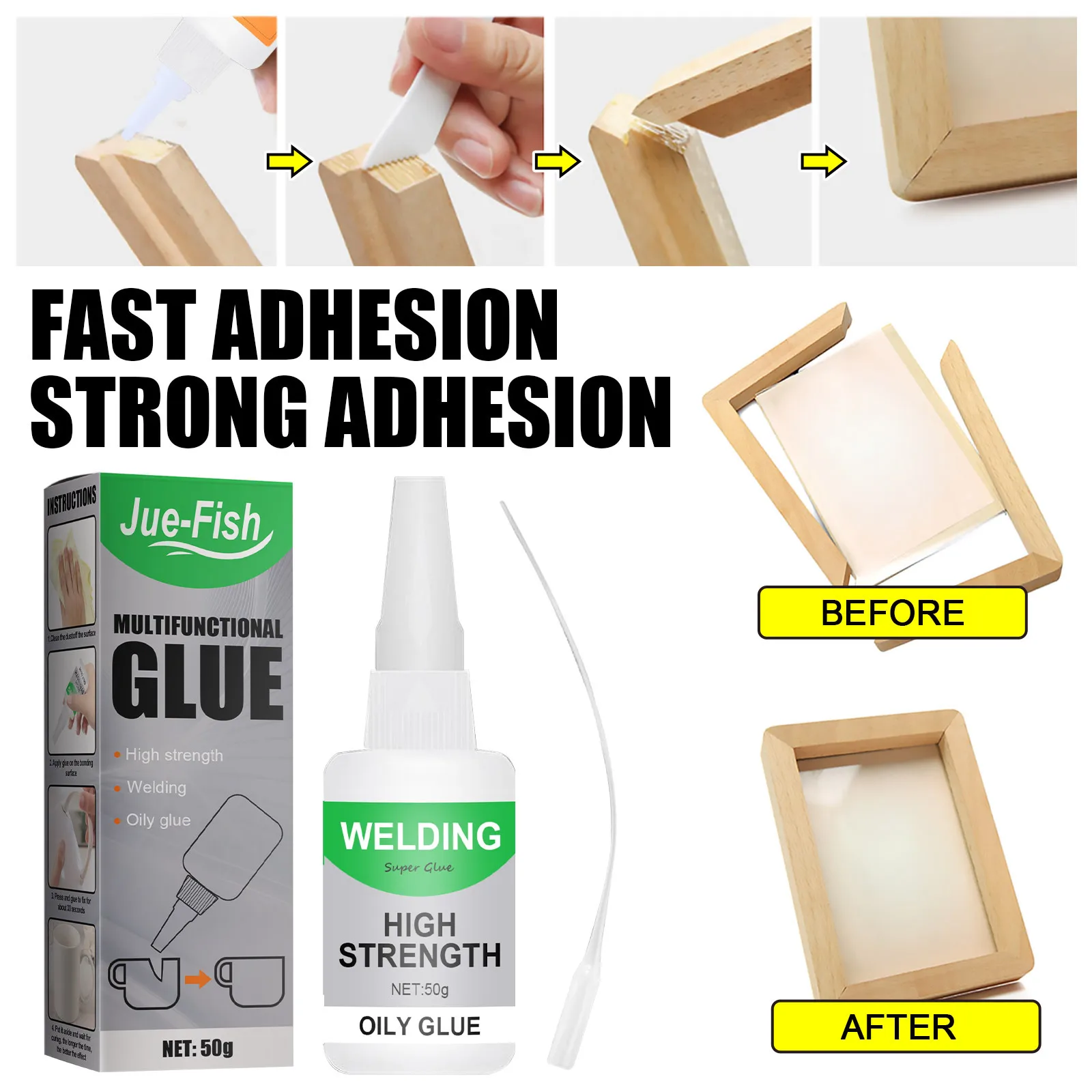 

50g Universal Welding High Strength Oily Glue Super Adhesive Glue Strong Plastic Wood Ceramics Metal Soldering Agent