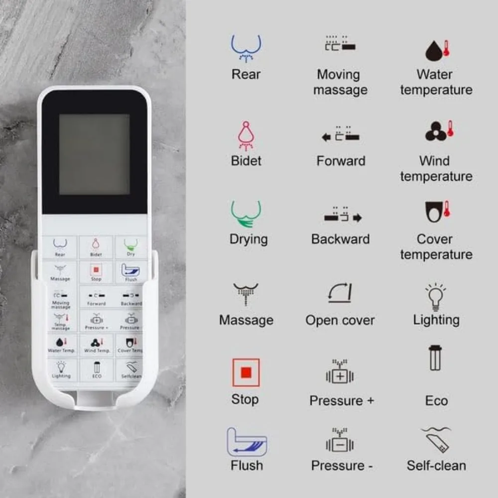 Tankless Smart Toilet with Bidet Built in, Warm Water Sprayer and Dryer, Foot Sensor Operation, Smart Toilet Bidet Toilet 4
