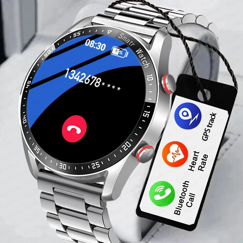 2025 New Business Smart Watch Men Bluetooth Call 1.53-inch AMOLED HD Display Multi-Sport Modes Heart Rate Monitor Smartwatch Man 1