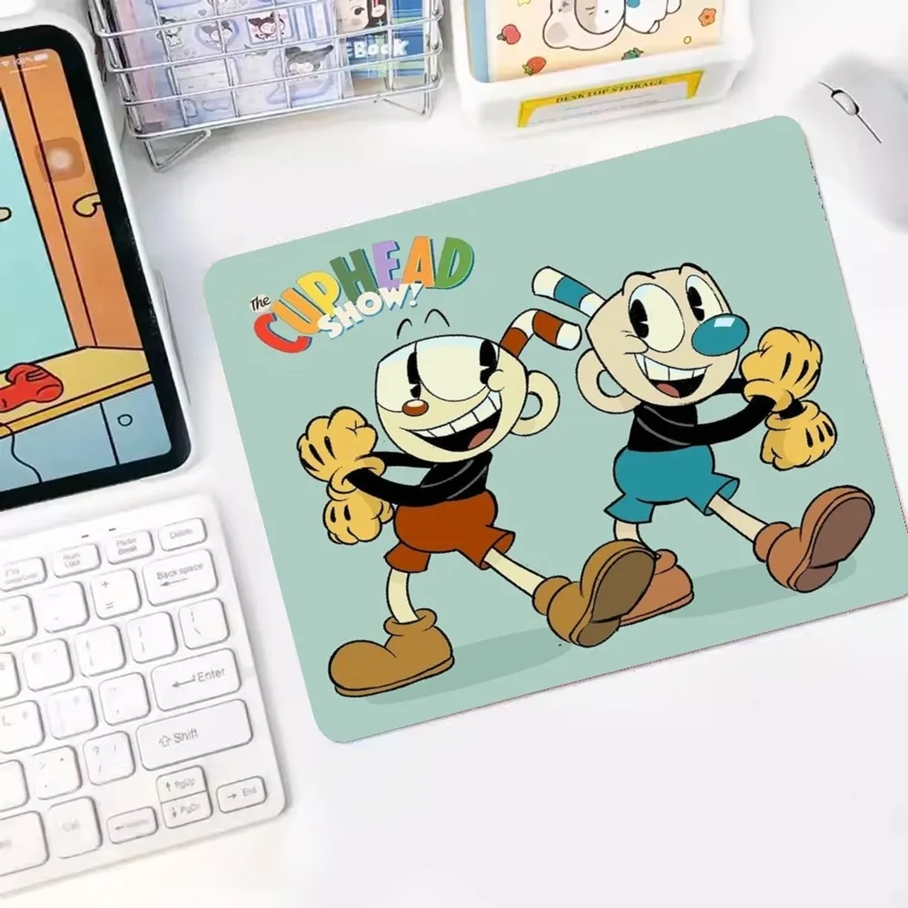 Cute Cuphead DIY Table Mat Student Mousepad Computer Keyboard Pad Games Pad Desk Mat for PC Mouse Carpet 6
