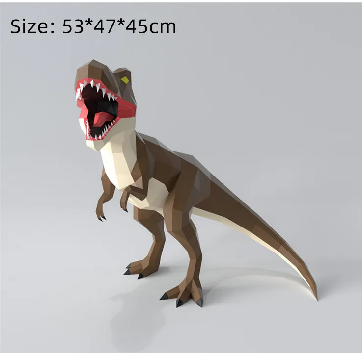 

3D Бумажная бумага, тираннозавр T-rex, детское украшение для Хэллоуина, спальни, обеденная настенная декорация, рождественские игрушки своими руками