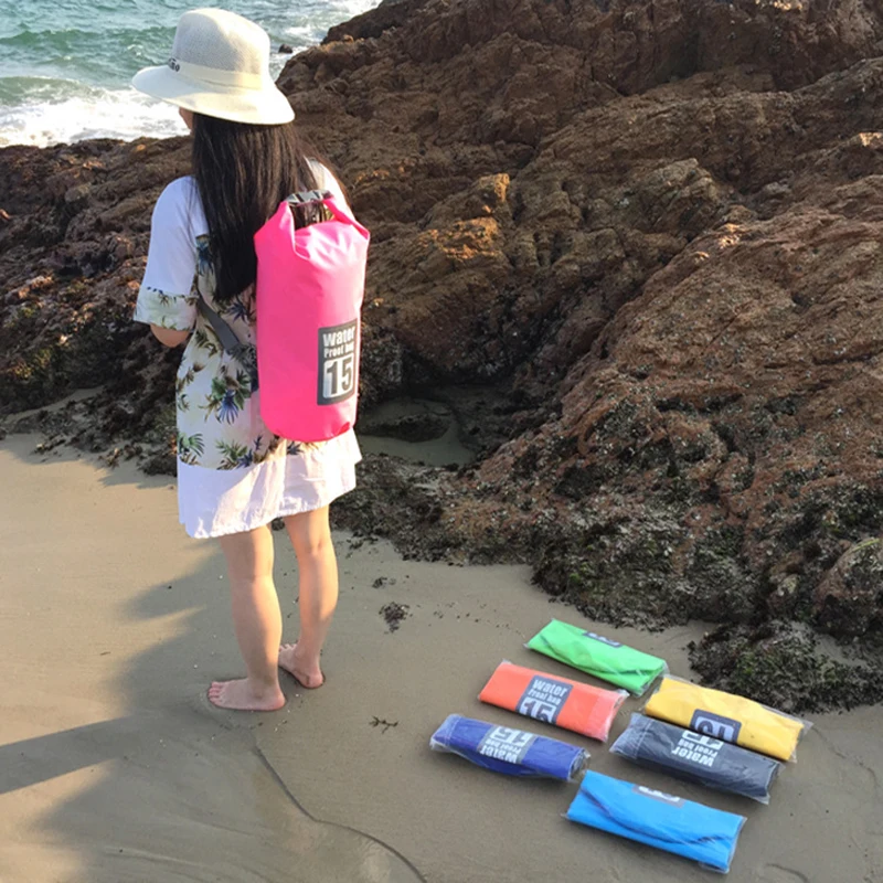 Dry Bag Waterproof Floating Backpack 5L/10L/15L/20L/30L Roll Top Dry Storage Bag for Kayaking Boating Surfing Rafting Fishing waterproof dry bag
