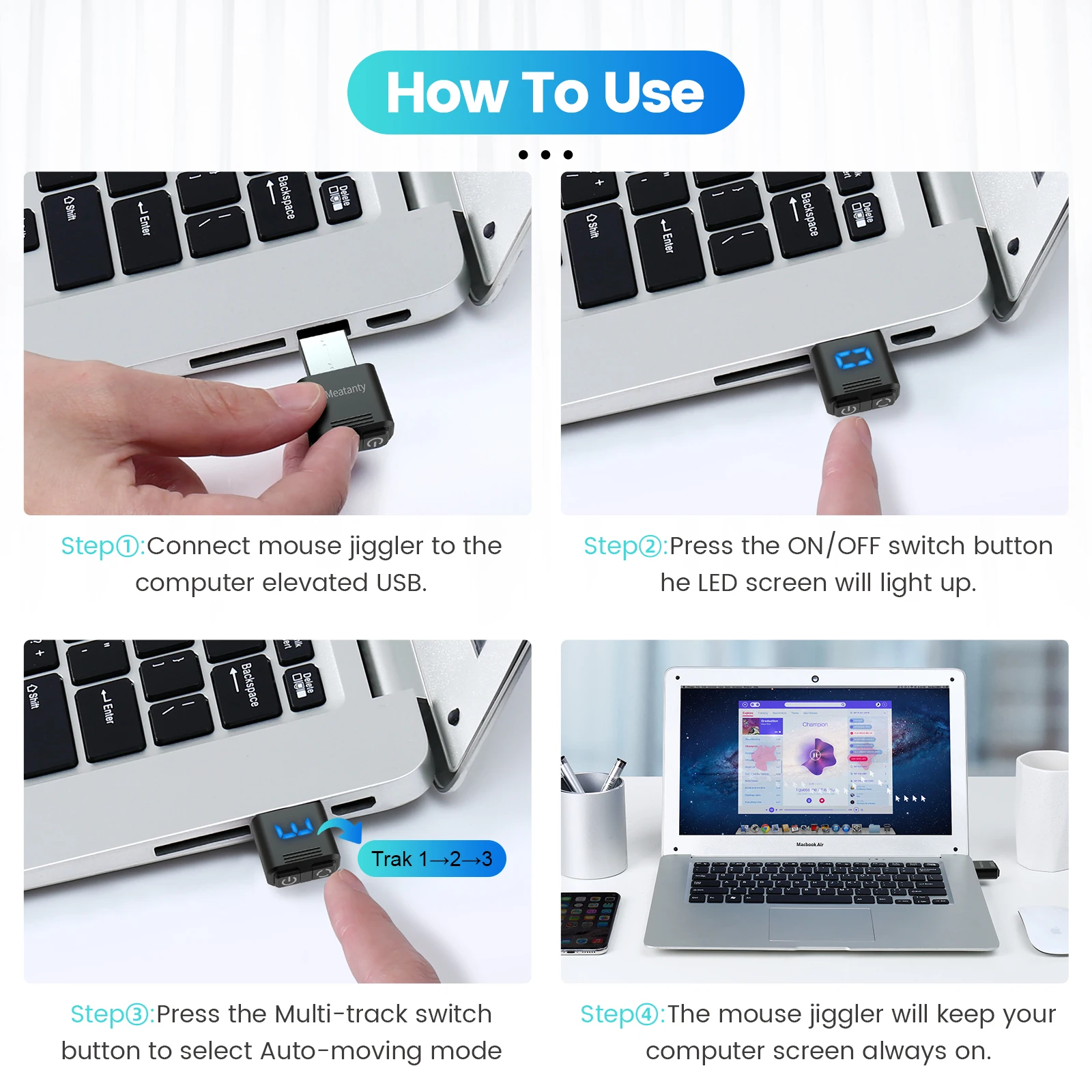 USB Mouse Mover: Prevent Sleep Mode with Multi-Track Simulation Description Image.This Product Can Be Found With The Tag Names Computer Peripherals, Mice Keyboards, Mouse, Mover supports