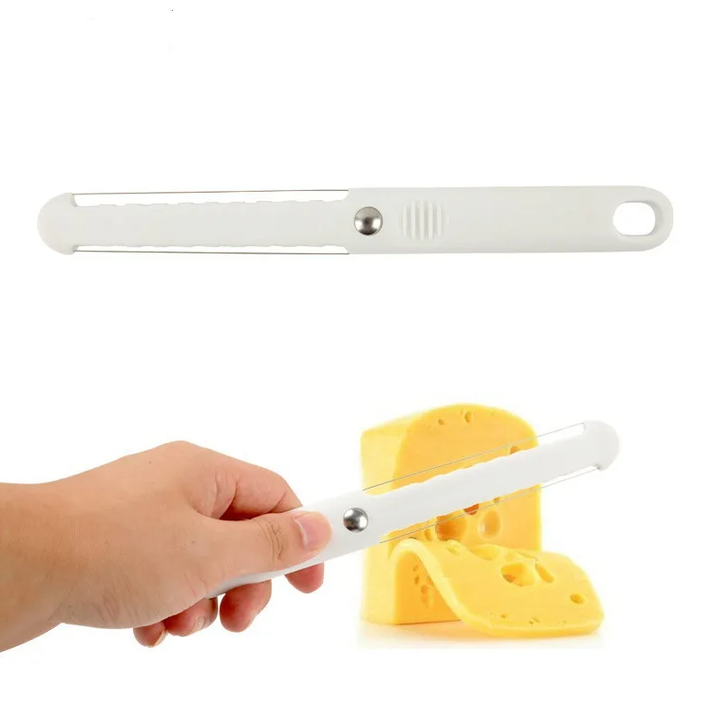 1Pc Fashion Multifunctional Cheese Butter Slicer Food Grade Plastic Butter Cutter Tool Stainless