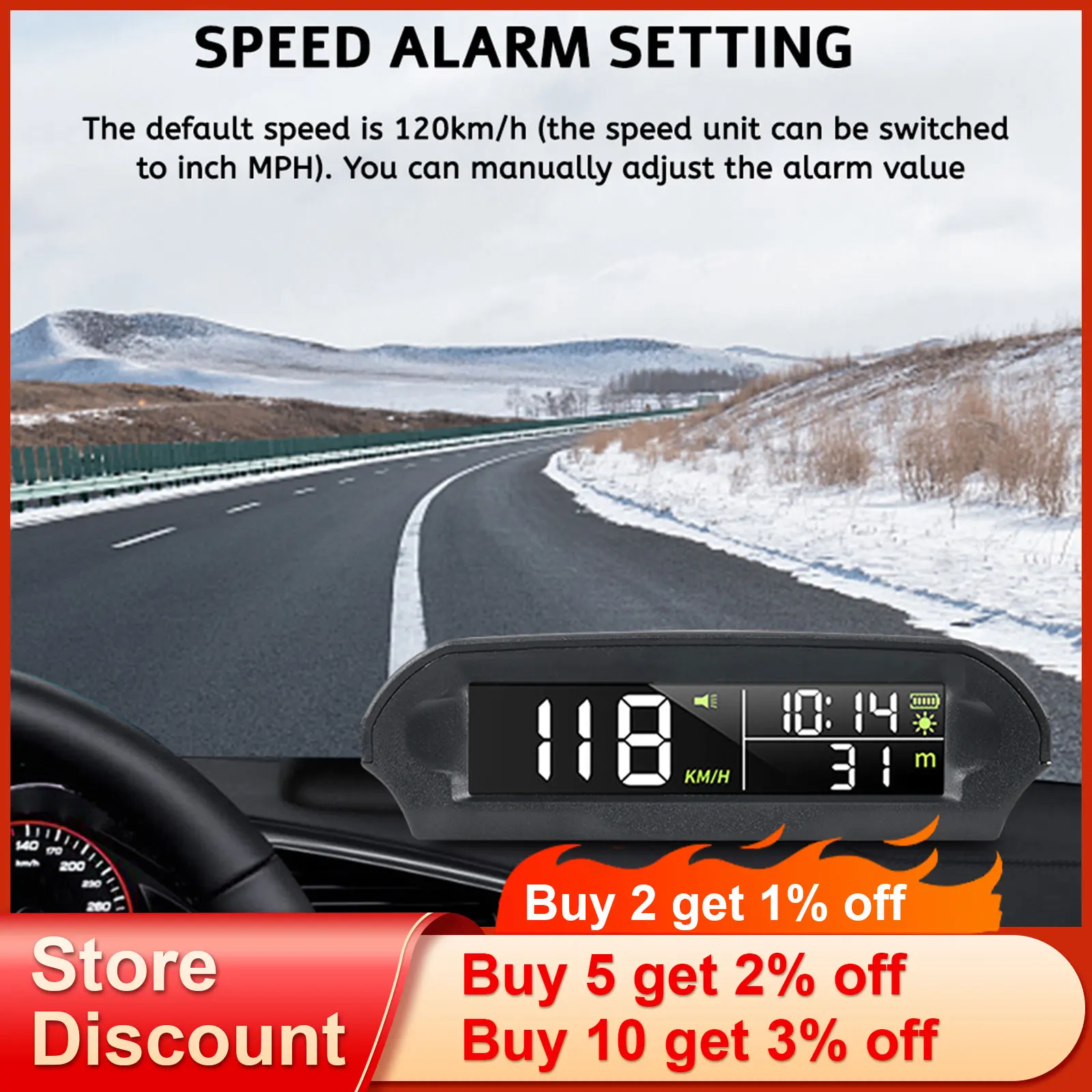 AD  HUD X98 ڵ  ÷, ¾翭   跮, GPS ӵ,  溸, Ÿ  