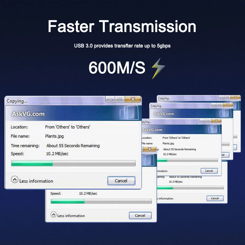 5m 10m com amplificador usb 3.0 tipo