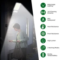 Lampe LED solaire extérieure 500000 Applique murale à capteur solaire LM 180 COB, étanche, à énergie solaire, pour cour de rue, avec télécommande 2