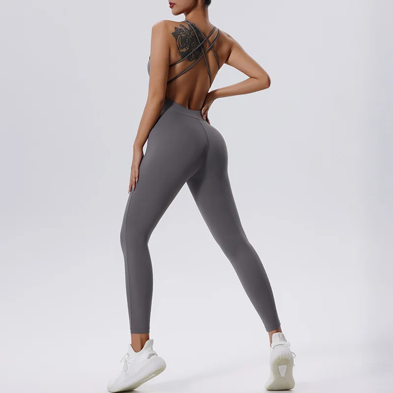 thumbnail image 1 of Chándal para mujer, conjunto de Yoga, monos con aumento, monos de entrenamiento de una pieza, ropa deportiva, conjunto de gimnasio, ropa de entrenamiento para mujer, 1 of 5